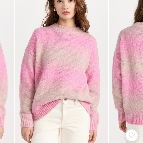 Rag & Bone Pink Alpaca Ombre Stripe 'Holly" Sweater - Picture 3 of 7